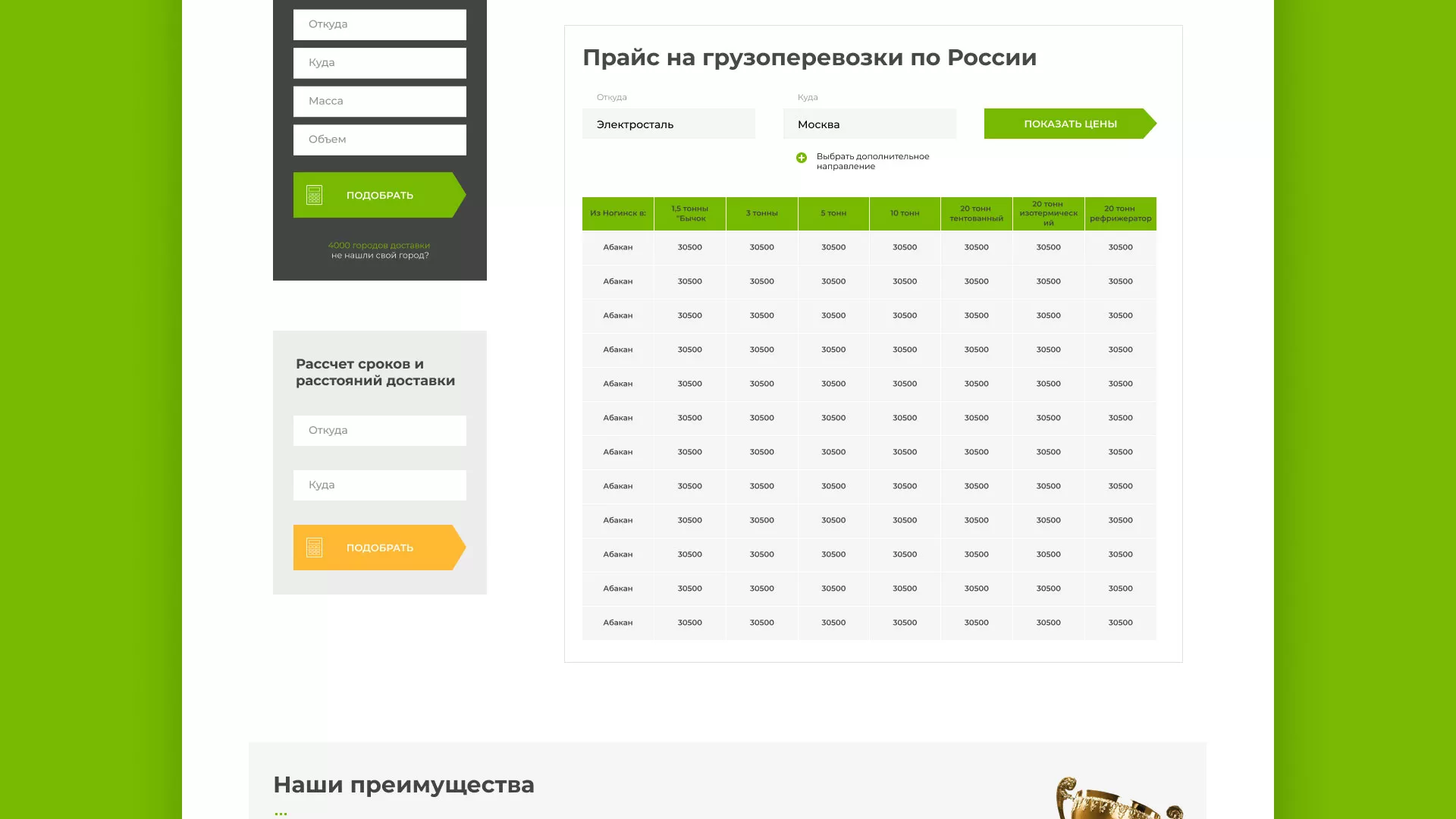 Разработка логотипа и сайта компании «Инком-Логистика» в Кронштадте