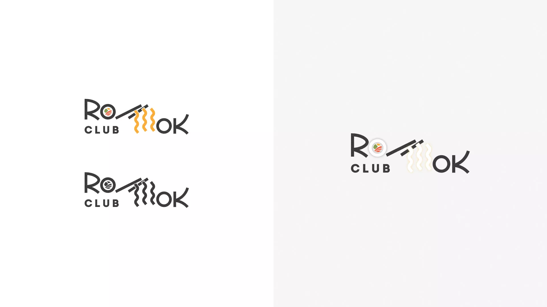 Создание логотипа суши-бара «Roll Wok Club» в Кронштадте