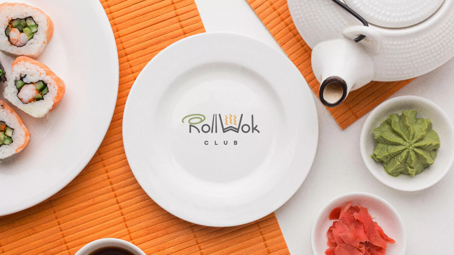 Разработка логотипа и фирменного стиля в Кронштадте для суши-бара «Roll Wok Club» Разработка логотипа и фирменного стиля в Кронштадте для суши-бара «Roll Wok Club»