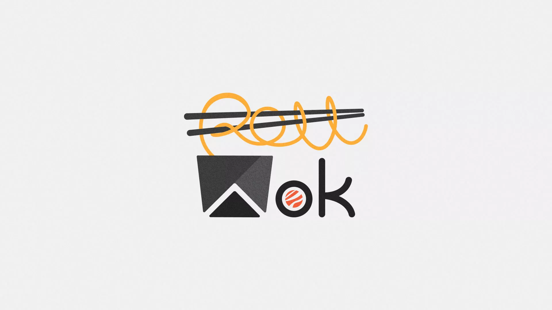 Разработка логотипа в Кронштадте для суши-бара «Roll Wok Club»